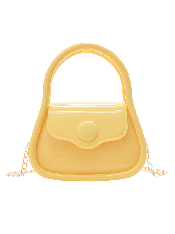 Chains Solid Color Satchels Crossbody Bags