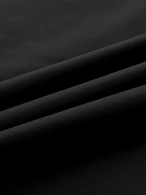 Solid Color Split-Joint Long Sleeves Loose V-Neck Maxi Dresses