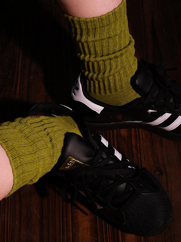 Elasticity Pleated Solid Color Socks