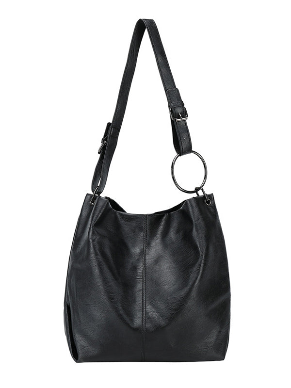 Urban Solid Color PU Shoulder Bag