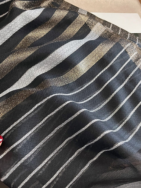 Keep Warm Striped Shawl&Scarf
