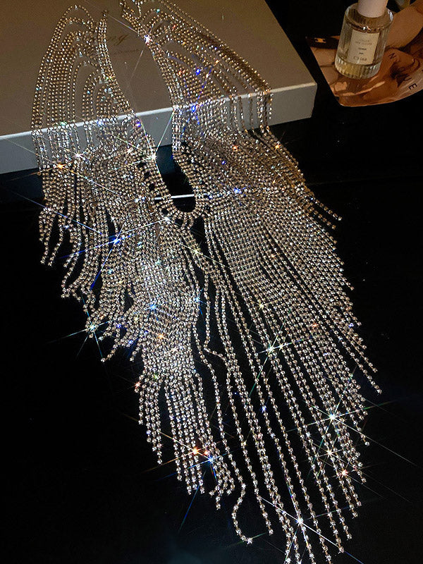 Rhine Stones Tasseled Waist Chain Accessories
