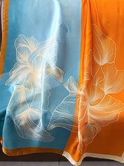 Contrast Color Printed Sun-Protection Shawl&Scarf