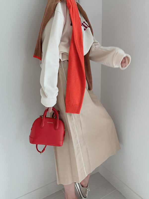 Casual Asymmetric Lapel Split-Joint Letter Print Sweatshirt