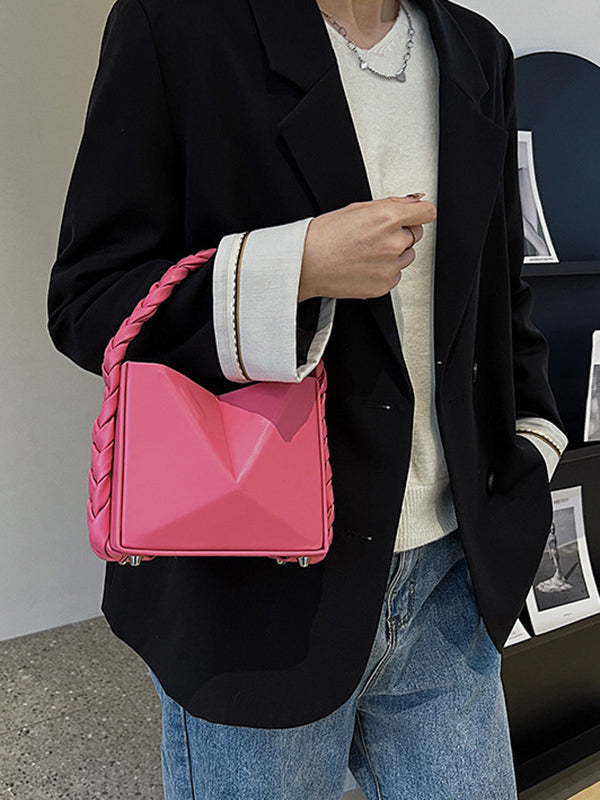 Adjustable Foldable Solid Color Woven Bags Accessories