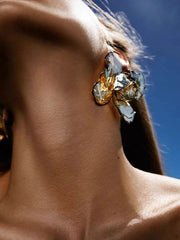 Flower Shape Geometric Earrings Accessories