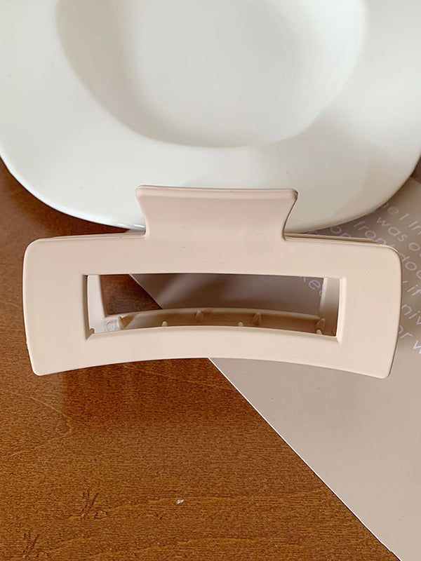 Geometric Hollow Solid Color Hairclaw Clawclip