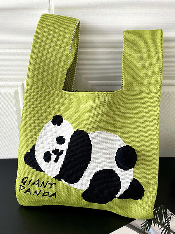 Animal Printed Woven Handbag Bags Accessories