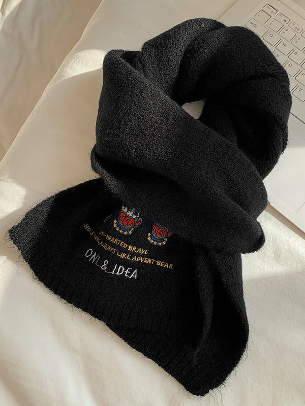Keep Warm Knitted Letters Scarf