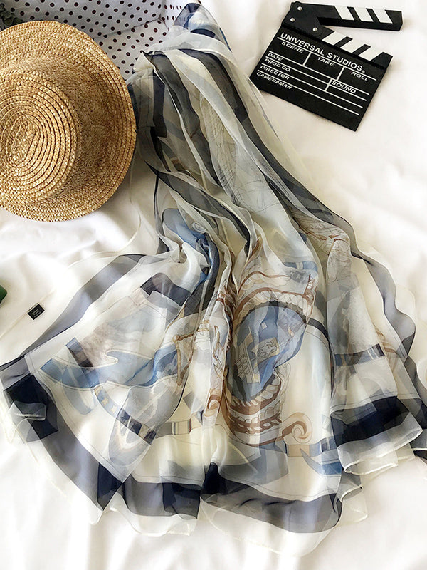 Printed See-Through Sun-Protection Shawl&Scarf