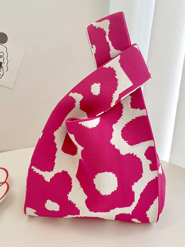 Floral Printed Woven Handbag Bags Accessories