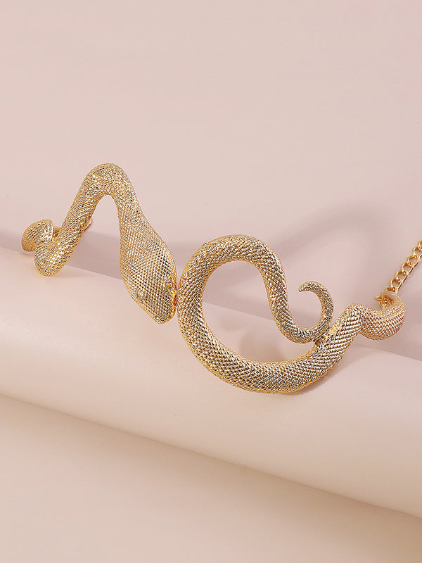 Snake Shape Solid Color Necklaces Accessories