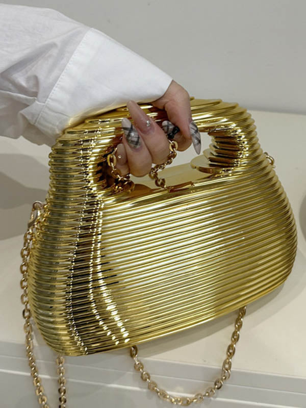 Geometric Shiny Zipper Handbags Crossbody Bags