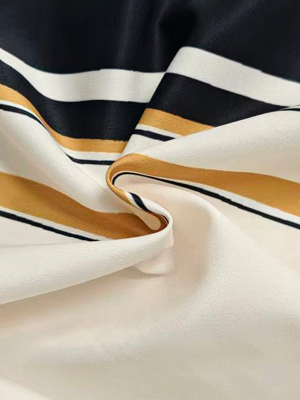 Long Sleeves Loose Plaid Striped Lapel Blouses&Shirts Tops