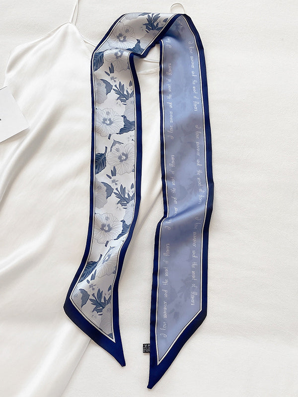 Urban Silk Imitation Letter Floral Printed Scarf