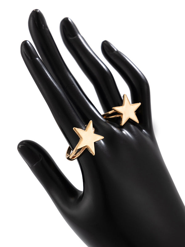 Adjustable Star Shape Normcore Rings Accessories