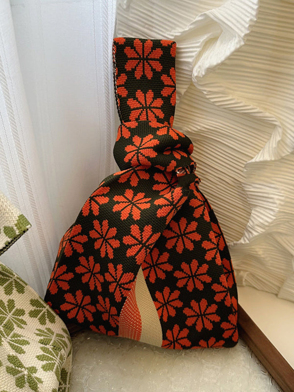 Floral Woven Handbag Bags Accessories