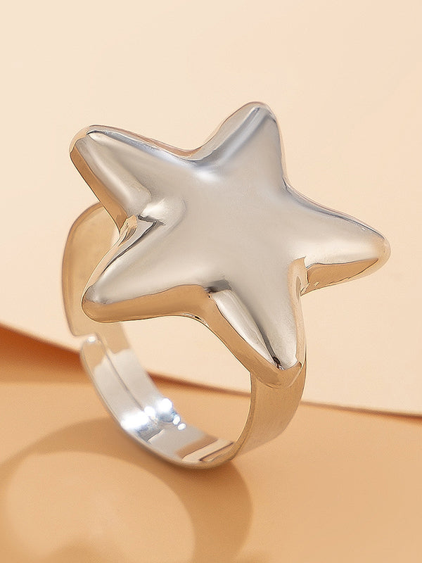 Adjustable Star Shape Normcore Rings Accessories