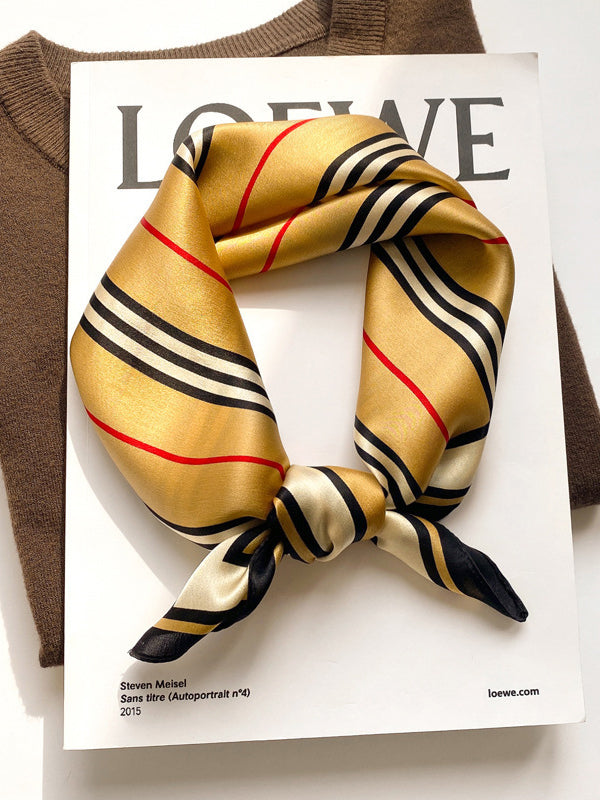 Striped Vintage Square Scarf