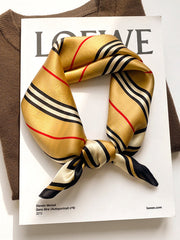 Striped Vintage Square Scarf