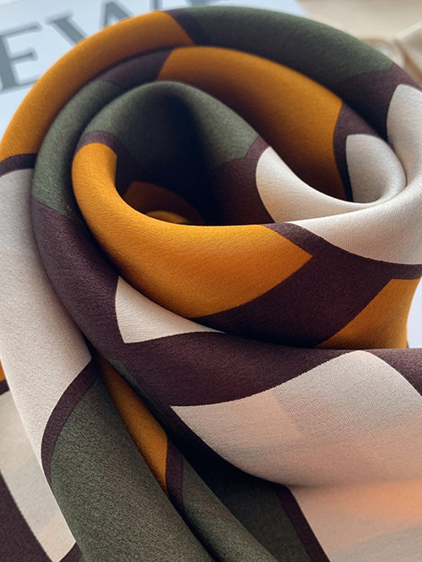Casual Contrast Color Plaid Shawl&Scarf