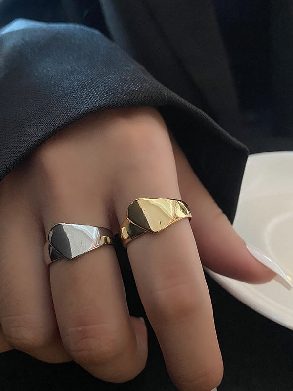 Geometric Irregularity Rings Accessories