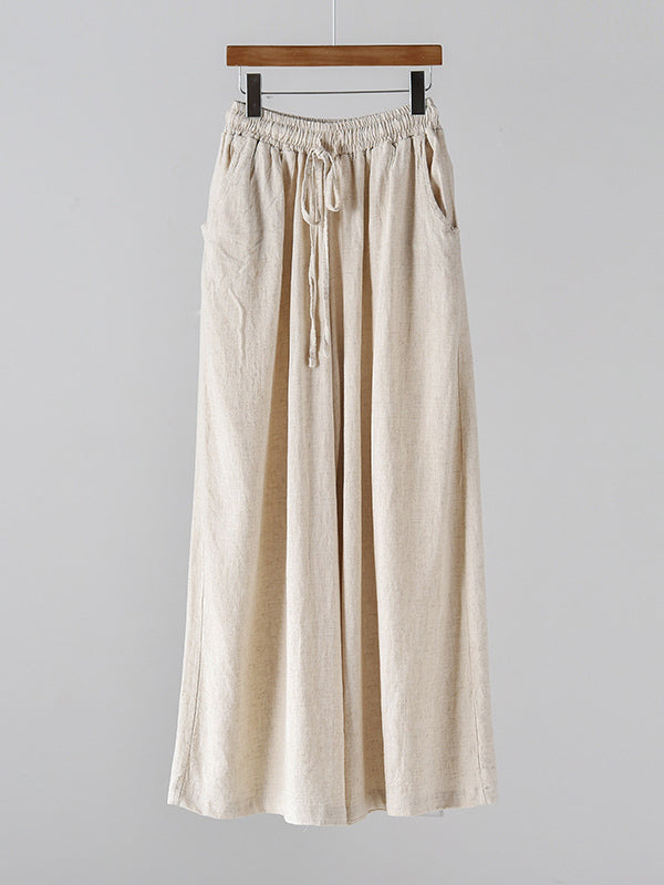 Vintage Linen Wide Leg Ramie Pants