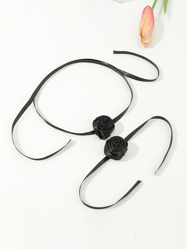 Solid Color Three-Dimensional Flower Necklaces Accessories Bracelet Accessories