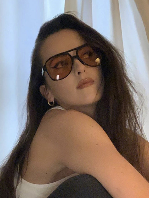 Geometric Sun-protection Sunglasses Accessories