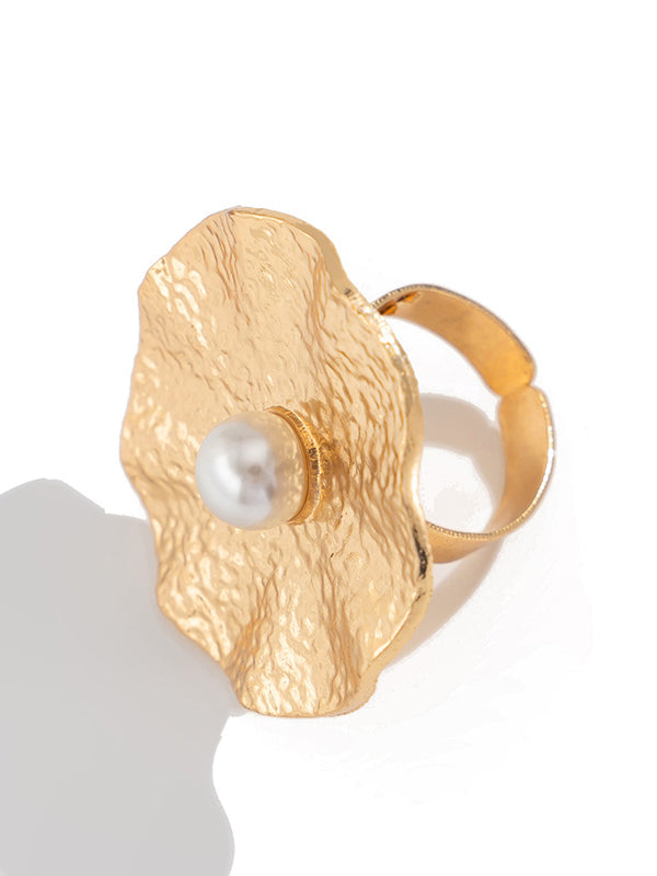 Geometric Pleated Shiny Rings Accessories