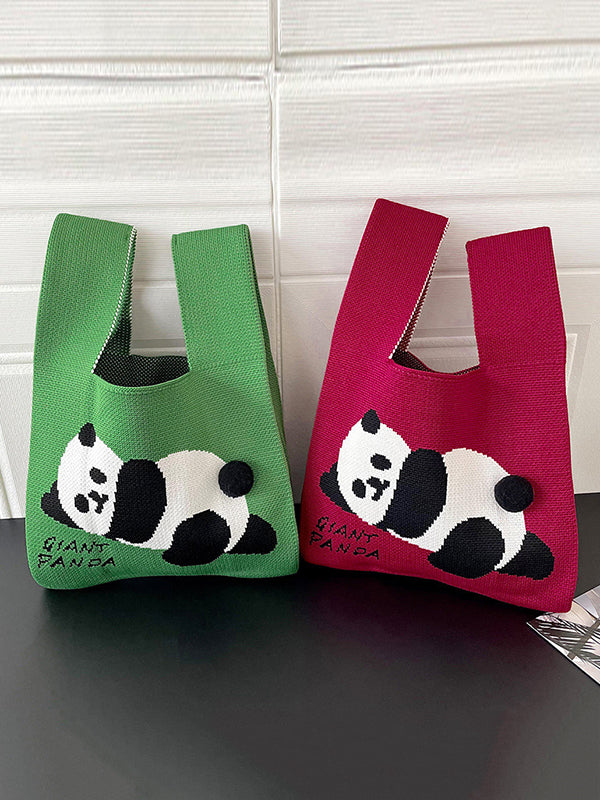Animal Printed Woven Handbag Bags Accessories