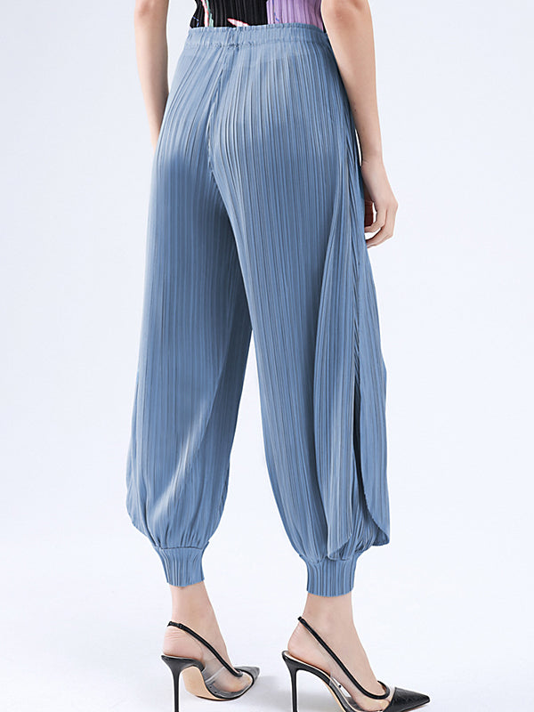 Simple Loose Solid Color Casual Harem Pants Bottoms