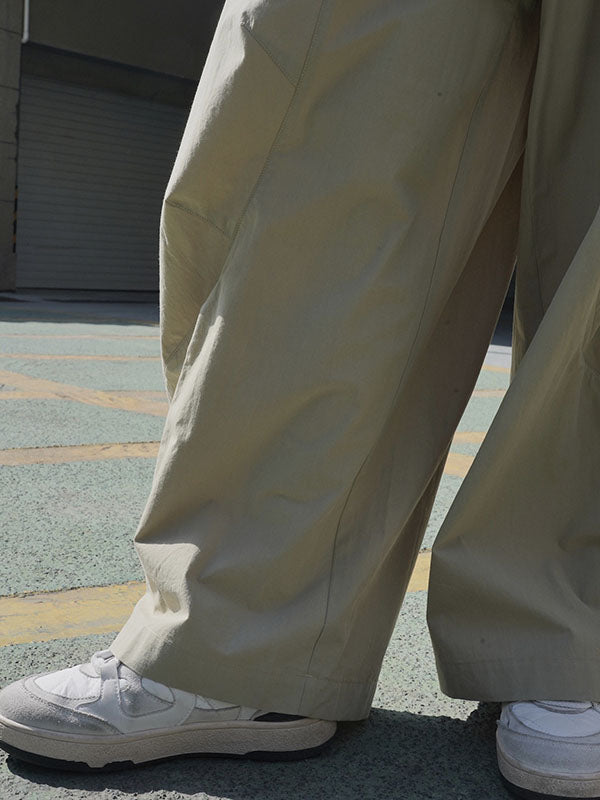 Solid Color Split-Joint Loose Wide Leg Trousers Casual Pants Bottoms