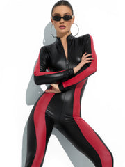 Zipper Flexible Close-Fitting Sports Jumpsuit
