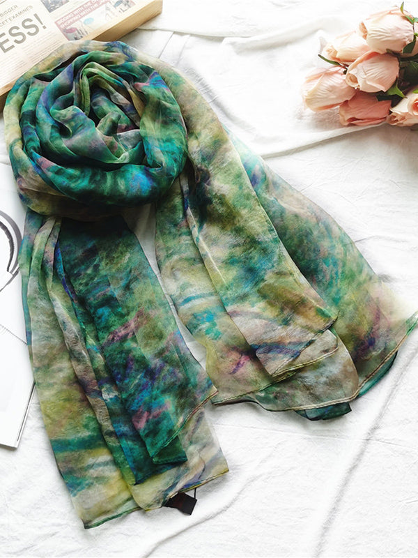 Printed See-Through Sun-Protection Shawl&Scarf