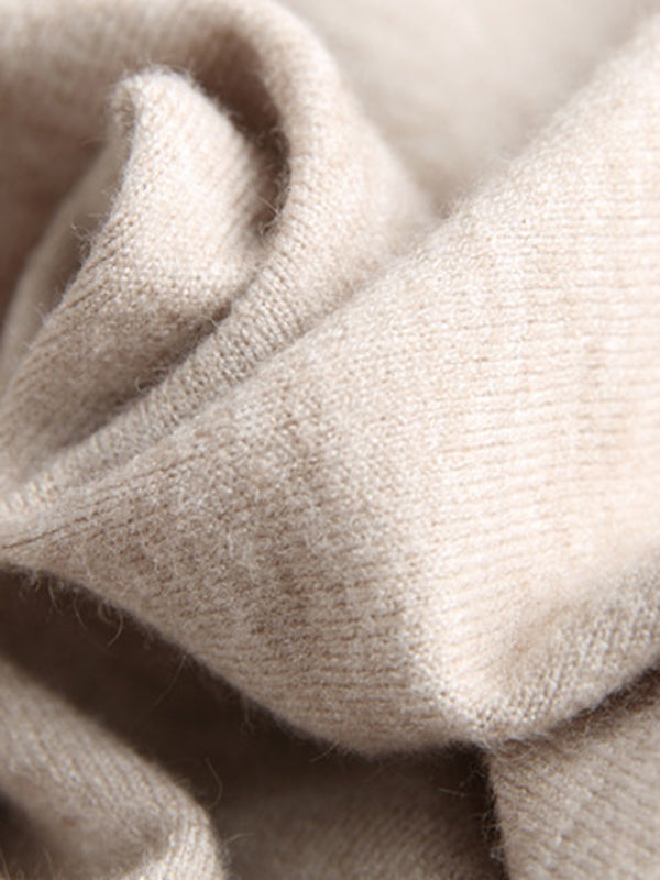 Solid Color Batwing Sleeves High-Low Boat Neck Sweater Pullovers Knitwear
