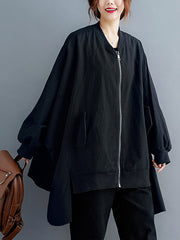 Original Solid Irregularity Flight Jacket