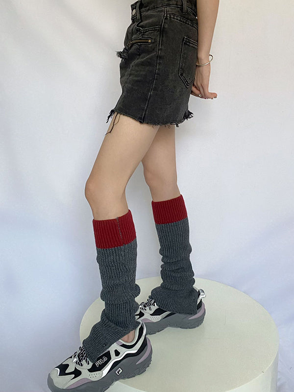 Leisure Flared Contrast Color Leg Warmers Accessories