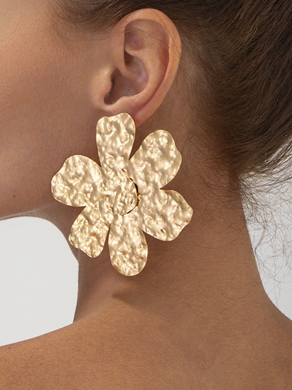 Flower Shape Irregularity Earrings Accessories