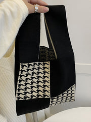 Houndstooth Woven Handbag Bags Accessories