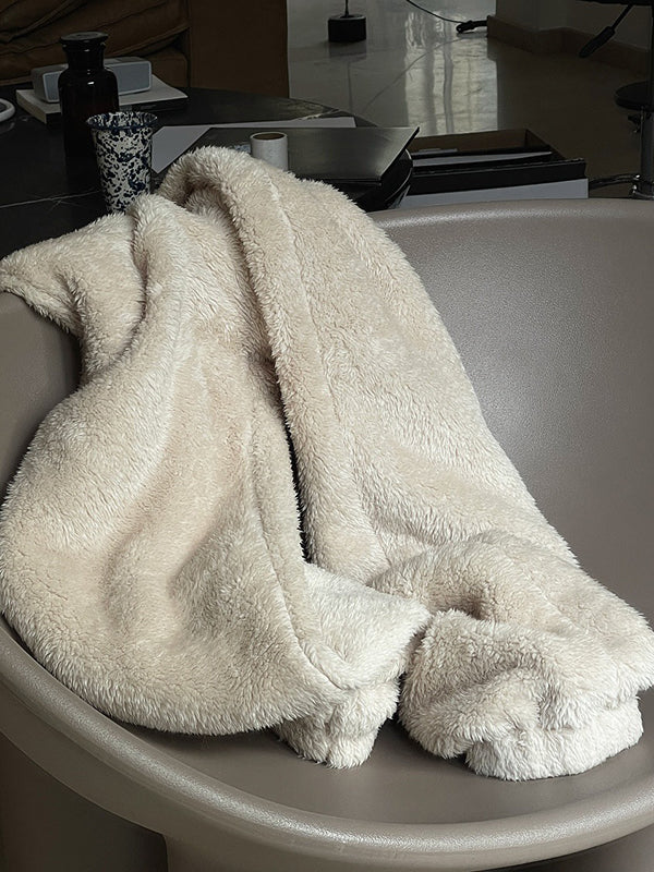 Casual Loose Velvet Thickened Keep Warm Solid Color Pants