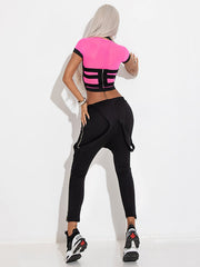 Stylish Wrap Tee&Jumpsuits Casual Suits