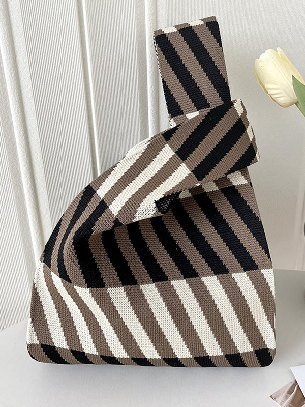 Striped Woven Handbag Bags Accessories