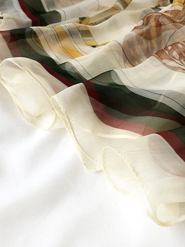 Printed See-Through Sun-Protection Shawl&Scarf