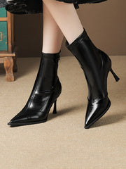 Pointed-Toe Split-Joint Pumps Boots