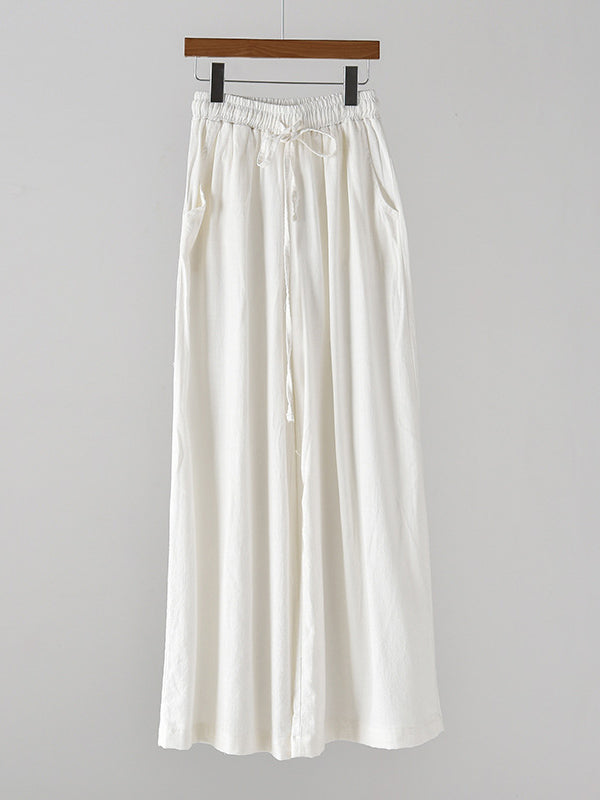 Vintage Linen Wide Leg Ramie Pants