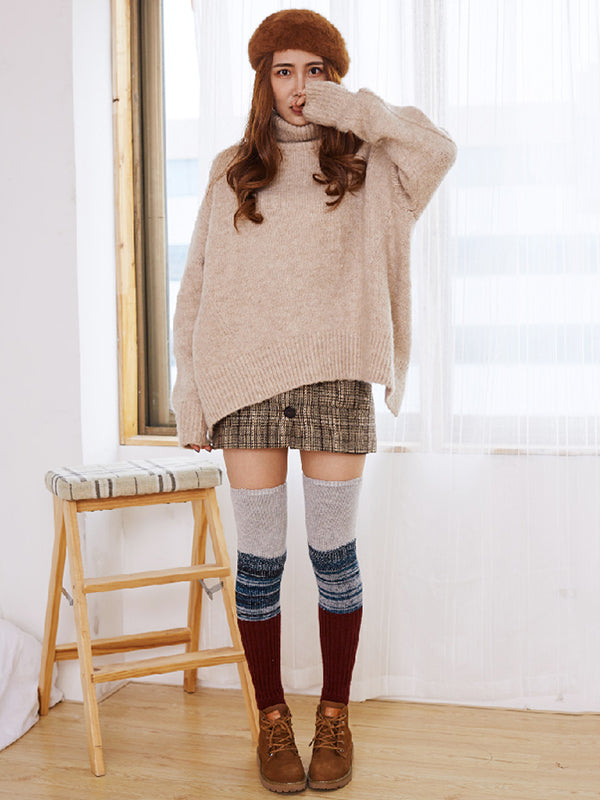 Casual Contrast Color Leg Warmers Leg Warmers Accessories