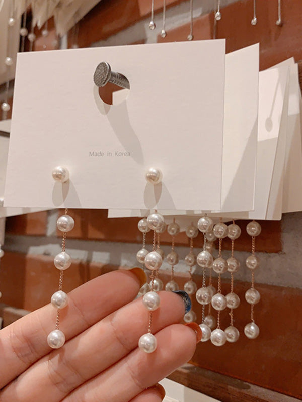 Geometry Split-Joint Tasseled Earrings Accessories