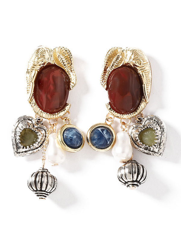 Animal Shape Heart Shape Shiny Irregularity Earrings Accessories