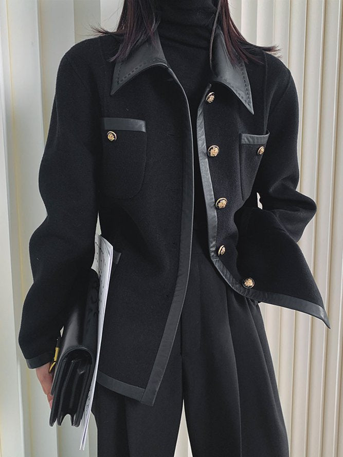 Loose Split-Joint Lapel Collar Jackets